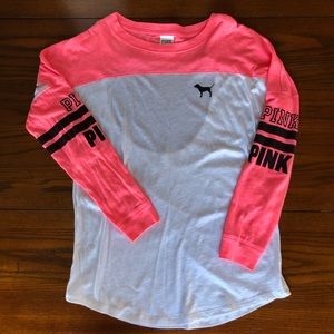 PINK Victoria’s Secret Hot Pink Long Sleeve Top